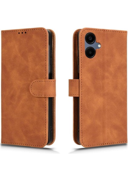 Samsung Galaxy A06 Kickstand Cüzdan Yan Toka Pu Kart Için Flip Case (Yurt Dışından)