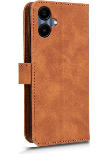 Samsung Galaxy A06 Kickstand Cüzdan Yan Toka Pu Kart Için Flip Case (Yurt Dışından)