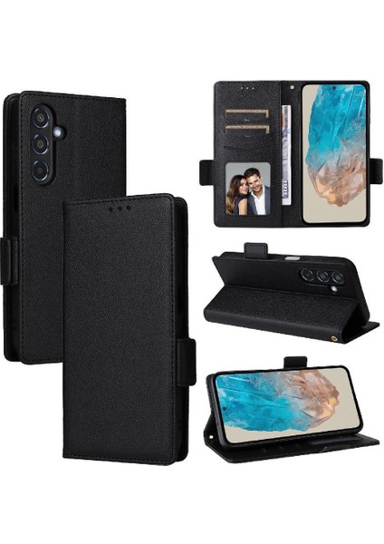 Samsung Galaxy M35 5g Pu Deri Manyetik Yan Toka Kart Için Flip Case (Yurt Dışından)