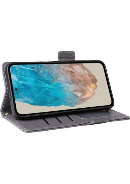 Samsung Galaxy M35 5g Pu Deri Manyetik Yan Toka Kart Için Flip Case (Yurt Dışından)
