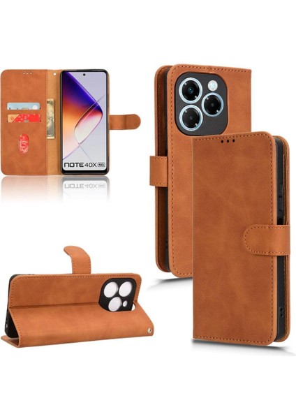 40X x Not 40X 5g Kickstand Kart Yuvaları Tutucu Pu Deri Için Flip Case (Yurt Dışından)