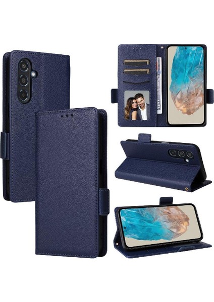 Samsung Galaxy M35 5g Pu Deri Manyetik Yan Toka Kart Için Flip Case (Yurt Dışından)