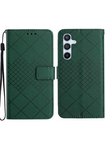 El Kayışı Manyetik Kapak Elmas ile Samsung Galaxy A16 5g Için Flip Case (Yurt Dışından)