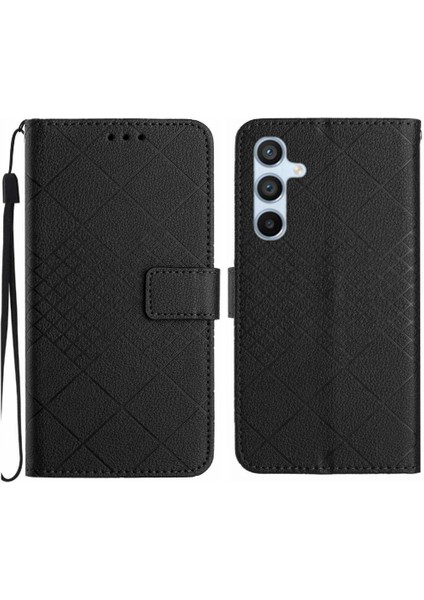 El Kayışı Manyetik Kapak Elmas ile Samsung Galaxy A16 5g Için Flip Case (Yurt Dışından)