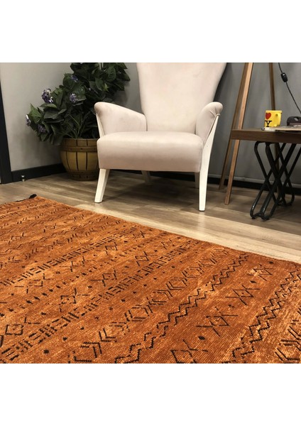 Prestij Eko 319 Kiremit Dekoratif Yıkanabilir Kilim