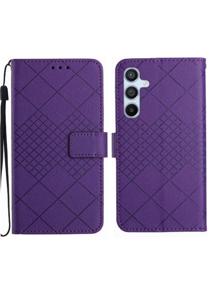 El Kayışı Manyetik Kapak Elmas ile Samsung Galaxy A16 5g Için Flip Case (Yurt Dışından)