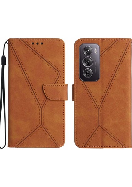 Oppo RENO12 Pro 5g Dikiş Kabartmalı Yüksek Kaliteli Tpu Yumuşak Pu (Yurt Dışından)