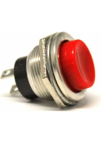 Metal Buton 16MM Kırmızı Ters Kontak