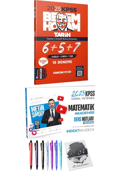 2025 KPSS Matematik Akademisi Video Ders Notları - 2025 KPSS Tarih 18 Deneme + Hediyeli