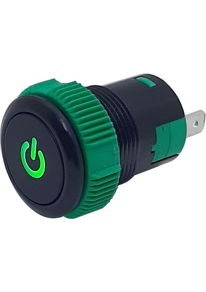 19MM Plastik Ledli Kalıcı Buton Mavi