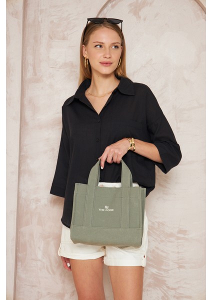 Kanvas Buz Gri Small Bag
