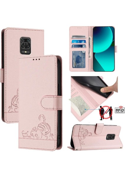 Xiaomi Redmi Için Not 9 Pro Max Cüzdan Kapak Çevirin Kart Yuvası Tutucu (Yurt Dışından)