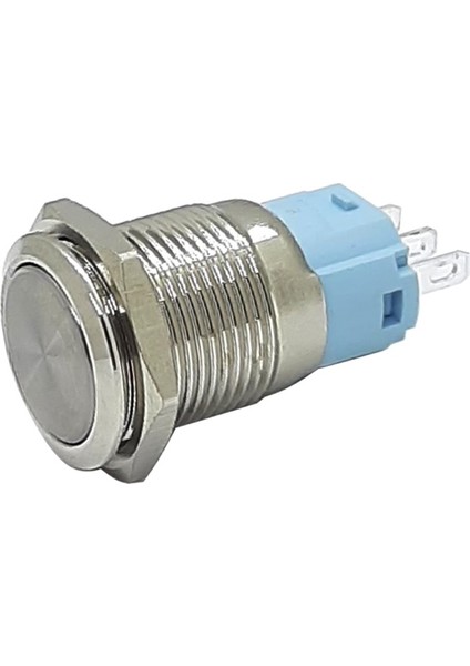 16MM Metal Ledsiz Kalıcı Düz Buton