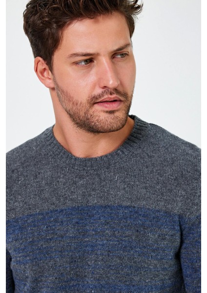 Alexandergardı Bisiklet Yaka Renk Bloklu Regular Fit Kazak (E24-EZE-02) fırsatları