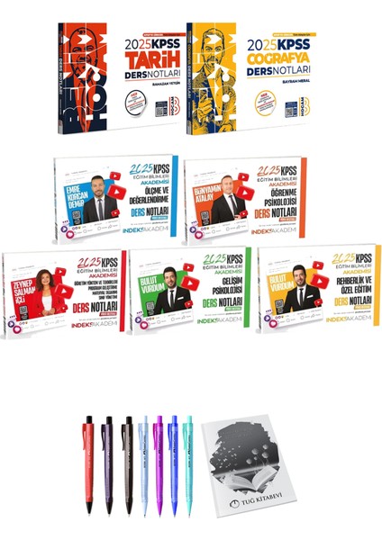 2025 KPSS Eğitim Bilimleri Video Ders Notları 5li Set - 2025 KPSS Tarih Coğrafya Ders Notları + Hediyeli