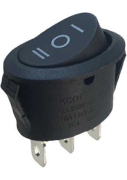 Oval Işıksız Anahtar On-Off-On