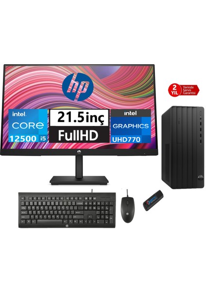 290 Pro G9 Intel Core I5 12500 8gb 1tb SSD 21.5 Monitör WINDOWS11HOME Masaüstü Blgisayar 39M9C0AT23+ZETTAUSBBELLEK