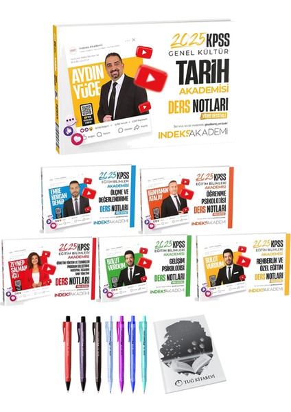 2025 KPSS Eğitim Bilimleri Video Ders Notları 5li Set - 2025 KPSS Tarih Akademisi Video Ders Notları + Hediyeli