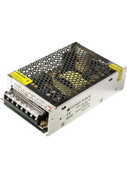 12V- 12,5 Amper Ip 20 Kalın Kasa Metal Trafo