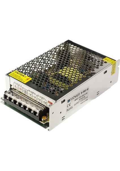 T-Power 12V 12.5A Metal Kasa Adaptör - LED Driver