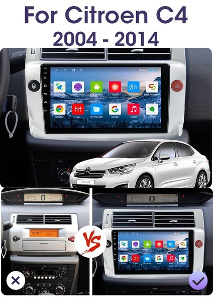Citroen C4 Old Android 6gb Ram 128GB Rom 8 Çekirdek Carplay Multimedya indirimleri