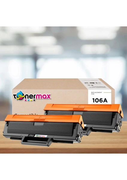 Hp Laser 107W Muadil Toner Çipli 2'li Paket  / Hp 106A W1106A