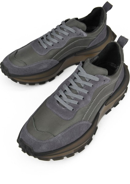 Ziya, Erkek Deri Sneaker 1431042Z7015 Gri indirimleri