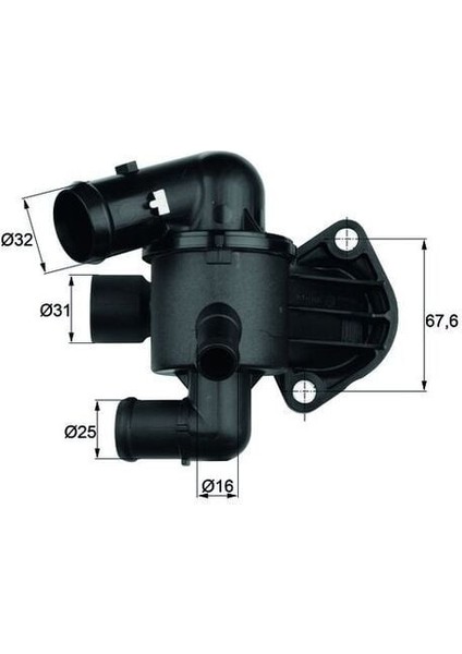Golf6 Jetta Passat Termostat Komple 10- [behr-T] [03L121111AC]