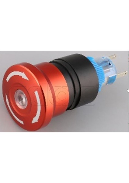 22MM Acil-Stop Buton Kırmızı Ledli 10V-30V 5p