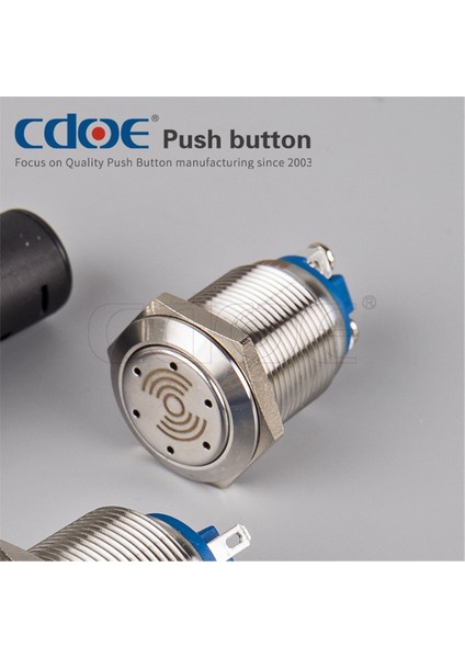19MM Metal Ledli Buzzer 24V 2p IP51 Kırmızı