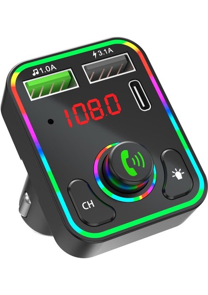 C618 Rgb Işıklı Pd 18 + Qc 3.1A Şarj Oynar Başlıklı Bluetooth 5.1V Fm Transmitter