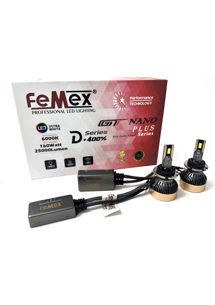 Gt Nano Plus D3S Kablolu Soket LED Ampul 160W 25000 Lumen