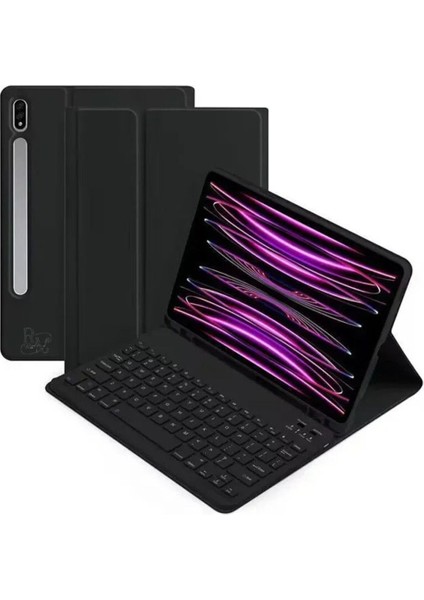 Samsung Galaxy Tab S7 Fe S7 Plus S8 Plus T970/X800/T733/T737/T736 12.4"inç Klavyeli Tablet Kılıfı
