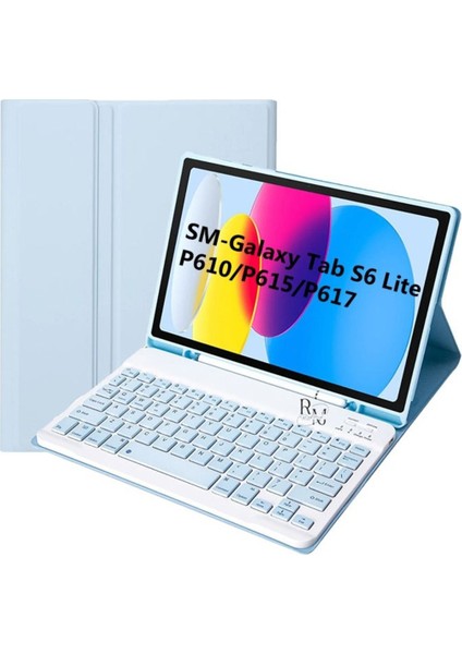 Redmud Teknoloji Samsung Galaxy Tab S6 Lite P610 P613 P615 Uyumlu Bluetooth Özellikli Türkçe Q Klavyeli Tablet Kılıfı