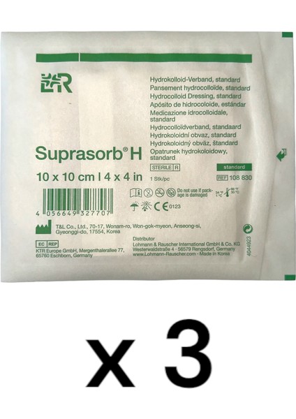 Suprasorb H 10X10CM Hidrokolloid Yarık Örtüsü-3 Adet