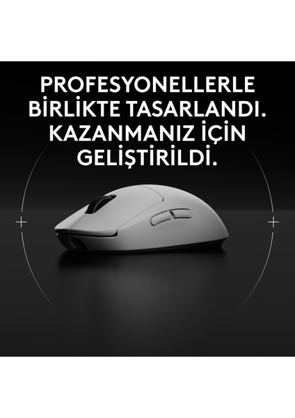 Pro 2 Lıghtspeed Hero 2 32K Dpı Sensör 500+ IPS Pc/mac Için Kablosuz Oyun Mouse'u, Beyaz