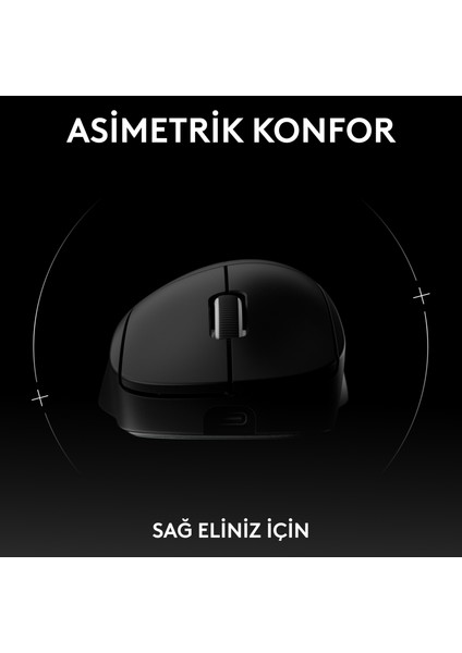 Logitech G Pro x Superlıght 2 Dex Lıghtspeed Hero 2 32K Dpı Sensör Pc/mac Için Kablosuz Oyun Mouse'u, Siyah