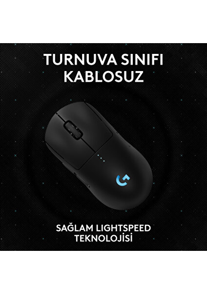 Logitech G Pro 2 Lıghtspeed Hero 2 32K Dpı Sensör 500+ IPS Pc/mac Için Kablosuz Oyun Mouse'u, Siyah