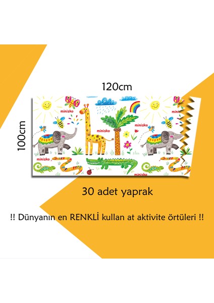 Mama Sandalyesi Altı ve Aktivite Örtüsü | Bebek Alt Örtüsü | Kullan At Örtü | Hayvanlar