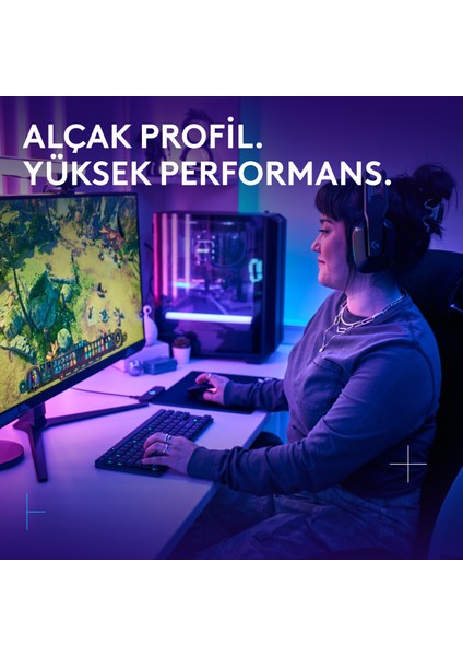 G515 Lıghtspeed Tkl Düşük Profilli Kablosuz Lıghtsync Rgb Ingilizce Oyun Klavyesi, Siyah