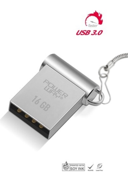 16 GB USB 3.0 Metal Mini USB Flash Bellek