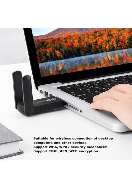 Dual Band Wifi 5 AC1300 Mbps Wireless Speed USB 3.0 Adaptör Kablosuz Çift Anten Uzun Menzilli Wifi Alıcı