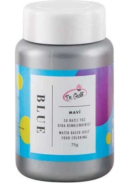 Su Bazlı Toz Gıda Boyası Mavi 75 gr