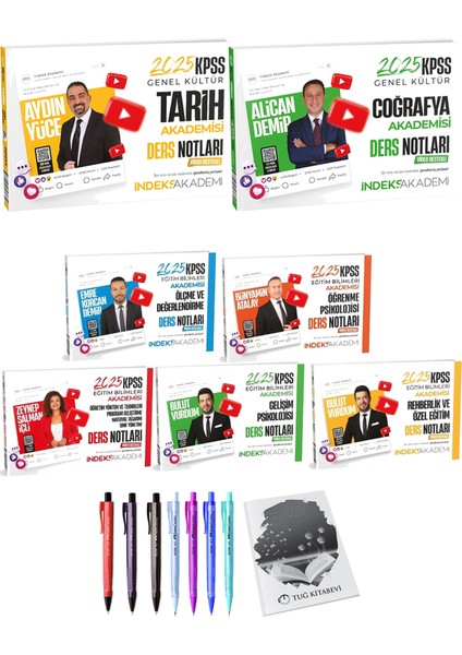 2025 Kpss Eğitim Bilimleri Video Ders Notları 5li Set - 2025 Kpss Tarih Coğrafya Akademisi Video Ders Notları