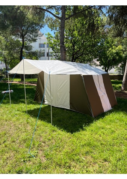 AÇIKLAMAYI MUTLAKA OKUYUN!! yamaç çadır Kaliteli Kapıda ve Pencerede Sineklikli Ara Bölmeli (Ara Bölme Dahil) Soba Kurulabilen Kamp Çadırı