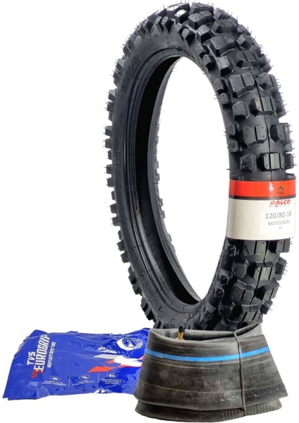 Ralco Tyres 120/80-18 (460-18) Tt Iç Lastikli Tip Enduro Lastiği +Iç Lastik Takım