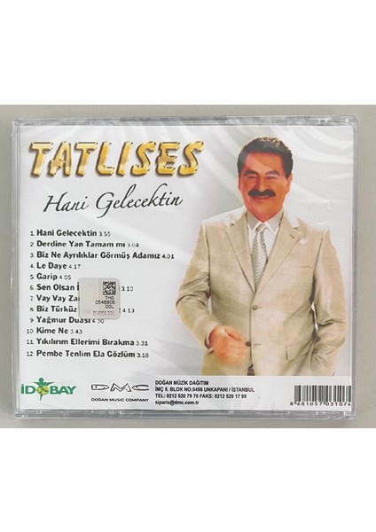 İdobay Müzik Ibrahim Tatlıses Hani Gelecektin CD (Jelatininde Sıfır Cd)