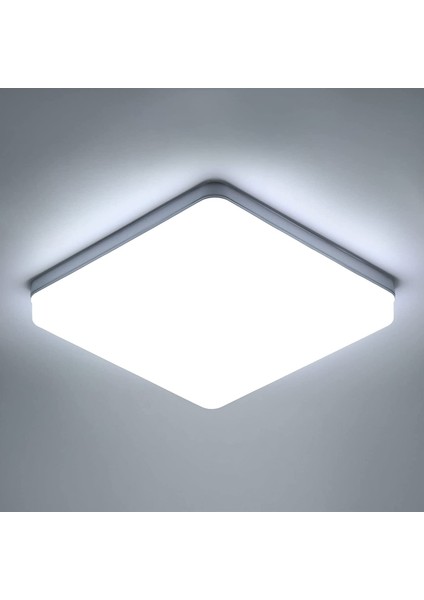 36W Kare LED Tavan Işığı, 4050LM LED Tavan Lambası, IP44 6500K LED Tavan Işığı, 23 cm (Yurt Dışından)