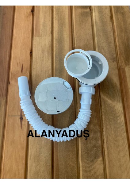 Flat Duş Teknesi Sifonu Krom Kapak 90'lık 32LİK Çıkışlı