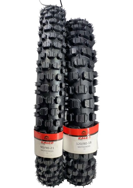 Ralco Tyres Enduro Lastik Takımı 120/80-18 ve 90/90-21 Tt + Iç Lastik Set(Ön ve Arka)